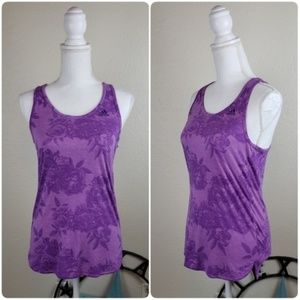 Adidas Floral Racerback Climalite Workout Top